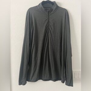 Vuori Ease Performance Half Zip 2.0 Men’s XXL Charcoal Heather Pullover Stretch